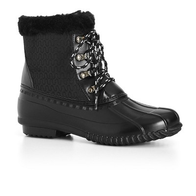 Avenue | Women's Wide Fit Ariah Cold Weather Boot - Black - 7w : Target