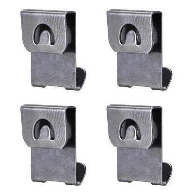 Unique Bargains S-shaped Metal Wall Mount Album Picture Hanging Clips Black 0.67" x 0.55" x 0.012" 150 Pcs