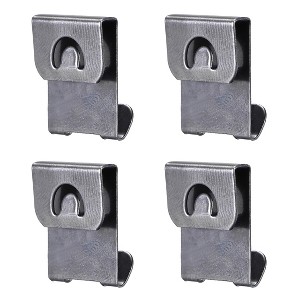 Unique Bargains S-shaped Metal Wall Mount Album Picture Hanging Clips Black 0.67" x 0.55" x 0.012" 150 Pcs - 1 of 4