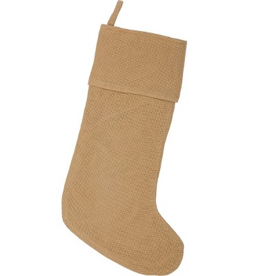 Festive Natural Burlap Stocking 11x15 VHC Brands
