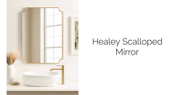 Kate and Laurel Healey Decorative Scallop Wall Mirror, 2 of 9, play video
