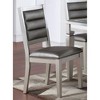 Simple Relax Set of 2 PU and Wood Dining Chairs in Dark Gray - 2 of 4