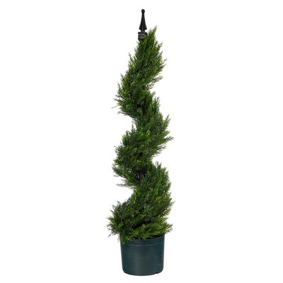 Nearly Natural 3-ft Cypress Spiral Topiary Artificial Tree