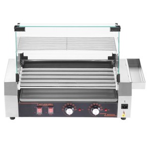 VEVOR Hot Dog Roller, 12 Hot Dog 5 Rollers, Stainless Steel Sausage Grill Cooker, 750W Commercial Hot Dog Machine, Silver - 1 of 4