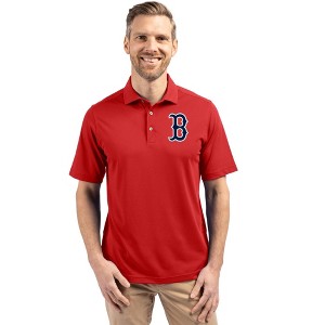 Boston Red Sox Cutter & Buck Virtue Eco Pique Recycled Mens Polo - 1 of 1