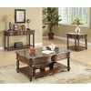 26" Wooden Traditional End Table with Marble Top, Drawer and Lower Shelf for Living Room - 2 of 4