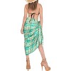 LA LEELA Women's Bikini Skirt Beachwear Sarong Coverups Swim Cover Up Summer Wraps Swimwear Beach Wrap Skirts for Women One Size Green,Check - 4 of 4