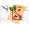 Cuisipro Fibre Wood Cutting Board with Silicone Feet, 12 x 9 Inch, Natural/Slate - 4 of 4