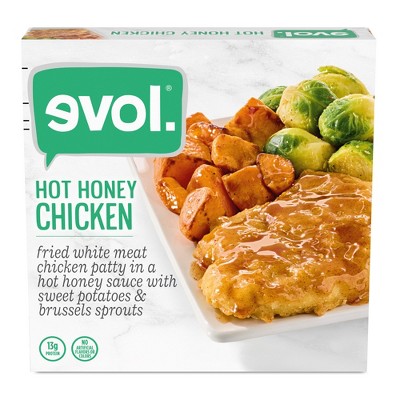 Evol Plated Meals Frozen Hot Honey Chicken & Sweet Potatoes - 11oz : Target