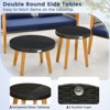 Tangkula 5PCS Rattan Woven Conversation Set Stable Acacia Wood Frame for Backyard Patio - 3 of 4