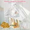 Safstar Twin Size House Floor Bed w/House-shaped Headboard Clothes Hanger without Slats - 3 of 4