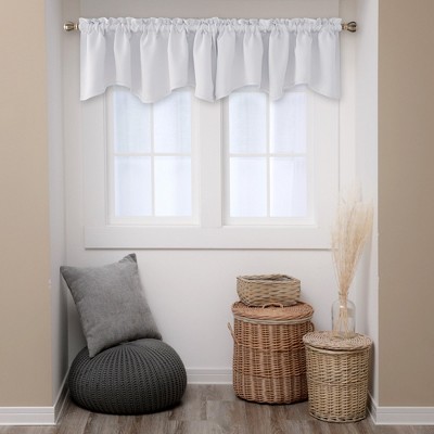 Deconovo Scalloped Valance Curtain – Rod Pocket, 1 Panel, Blackout Style