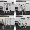 2000 Lbs Power Cage for Home Gym with Cable Cross-Over System, LAT Pull Down Workout Strength Training Weight Cage for Multiple Functions, Exercise - 4 of 4