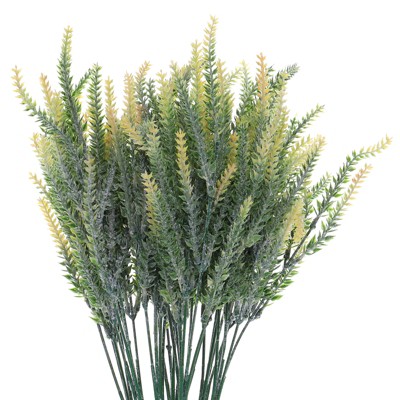 Unique Bargains Plastic Artificial Lavender Flowers Shrubs for Indoor/Outdoor