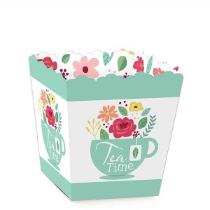 Big Dot of Happiness Floral Let's Par-Tea - Party Mini Favor Boxes - Garden Tea Party Treat Candy Boxes - Set of 12 - 1 of 4