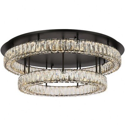 Elegant Lighting Monroe 2 - Light Flush Mount in  Black