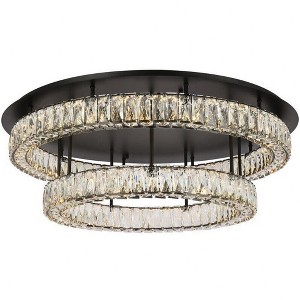 Elegant Lighting Monroe 2 - Light Flush Mount in  Black - 1 of 1