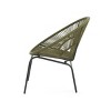 Set of 2 Woven Rattan Outdoor Lounge Chair with Rust Resistant Iron Frame, Modern Patio Chairs-3irtyhousy - 3 of 4