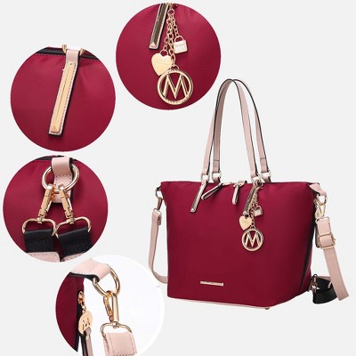 MKF Collection Layla Solid Vegan Leather Tote Bag Convertible Backpack for Women, Shoulder and Top-Handle Handbag by Mia K — фото 4