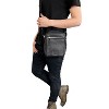 Club Rochelier Unisex Leather Top Zipper Crossbody Bag - 2 of 4