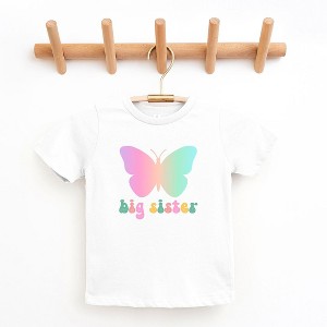 The Juniper Shop Big Sister Butterfly Toddler Short Sleeve Tee - 1 of 2
