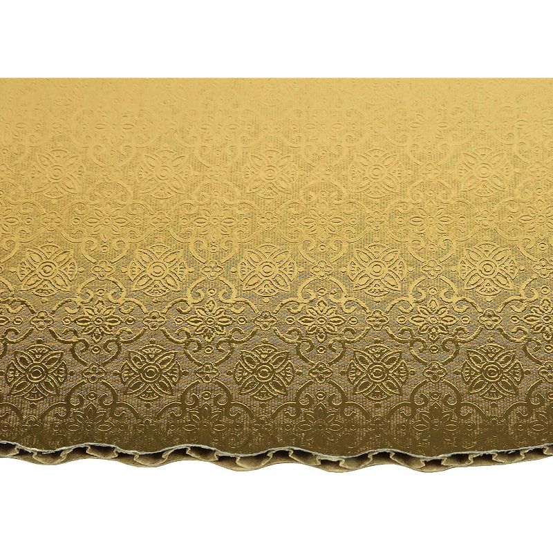 O'Creme Gold-Top Scalloped Rectangular Cake and Pastry Board 3/32 Inch Thick, 17 Inch x 25 Inch (Full-Sheet Size) - Pack of 10, 3 of 4