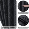Aoibox Black Jacquard Geometric Fabric Shower Curtain, Boho Hotel Spa Luxury Bath Shower Curtain Set, Machine Washable Bathroom Decor - 2 of 4