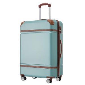 Gulches Hardshell Luggage with TSA lock , 24" Expandable Lightweight Suitcase with Spinner Wheels, Single Vintage Luggage,Green - 1 of 4