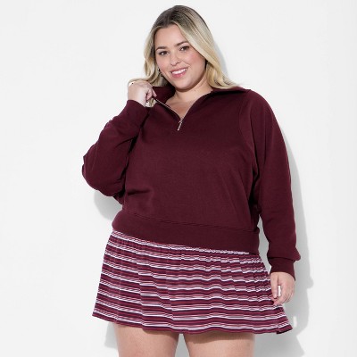 Women's Polo Collar Pullover Sweatshirt - Wild Fable™
