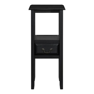 Christopher Knight Home Leilani Contemporary Rubberwood Accent Table with Drawer Black - 1 of 4