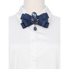 INSPIRE CHIC Women's Satin with Blue Rhinestone Bow Tie One Size Navy Blue - 4 of 4
