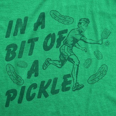 Мужские футболки Crazy Dog T-Shirts, Inc. Mens Funny T Shirts In A Bit Of A Pickle Sarcastic Pickleball Graphic Novelty Tee For Men - Crazy Dog Men's T Shirt for Pickleball Fans Green L — фото 2