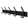 LunaLulinlk 20.5" 5 Hook Metal Hookboard Hooks and Hangers Black - 4 of 4