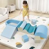 8 in 1 Soft Climb and Crawl Foam Playset, Lightweight Safe Soft Foam Nugget Block for Toddlers, Blue 4L - ModernLuxe - image 2 of 4