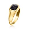 Ross-Simons Onyx Ring in 18kt Gold Over Sterling - 3 of 4