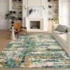 Indoor Washable Area Rugs Soft Low Pile Non Slip Floor Mat Thin Modern Abstract Printed Floor Carpet for Living Room Bedroom - 4 of 4