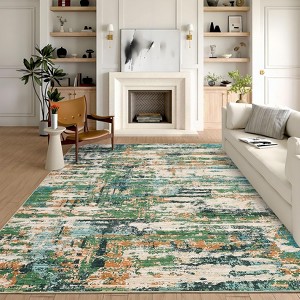 Modern Abstract Rug Washable Living Room Rug - 1 of 4