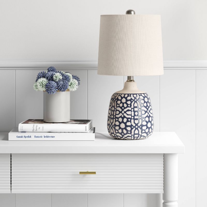 Assembled Ceramic Table Lamp Blue - Threshold™, 2 of 11