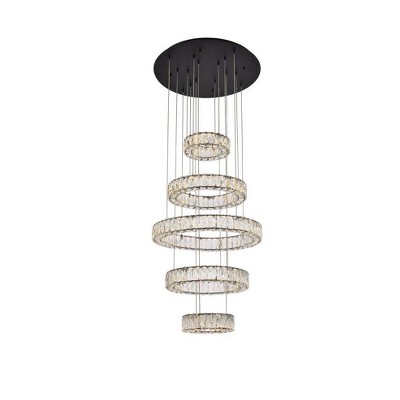 Elegant Lighting Monroe 5 - Light Chandelier in  Black