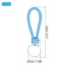 Unique Bargains Braided PU Leather Keychain with Stainless Steel Key Ring - 2 of 3