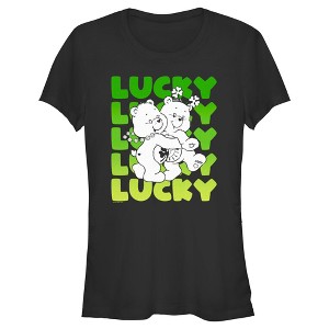 Junior's Women Care Bears St. Patrick's Day Good Luck Bear and Funshine Bear Lucky T-Shirt - 1 of 4