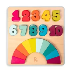 B. toys Wooden Number Puzzle - Counting Rainbows 21pc