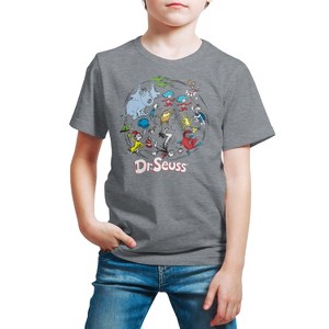 Boys' - Dr. Seuss - Book Characters Short Sleeve Graphic T-Shirt - 1 of 4