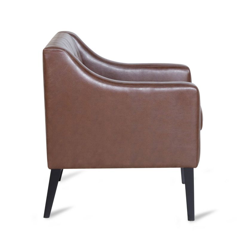 Deanna Contemporary Faux Leather Tufted Accent Chair - Christopher Knight Home, 5 of 11