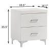 Gulches Classic 2 Drawer Nightstand English Dovetail Construction, 3/4 Extension Drawers, Metal Center Glides, Timeless Design - 2 of 4