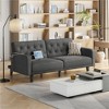Yaheetech 63in Convertible Futon Sofa Bed with USB Ports for Living Room - 2 of 4