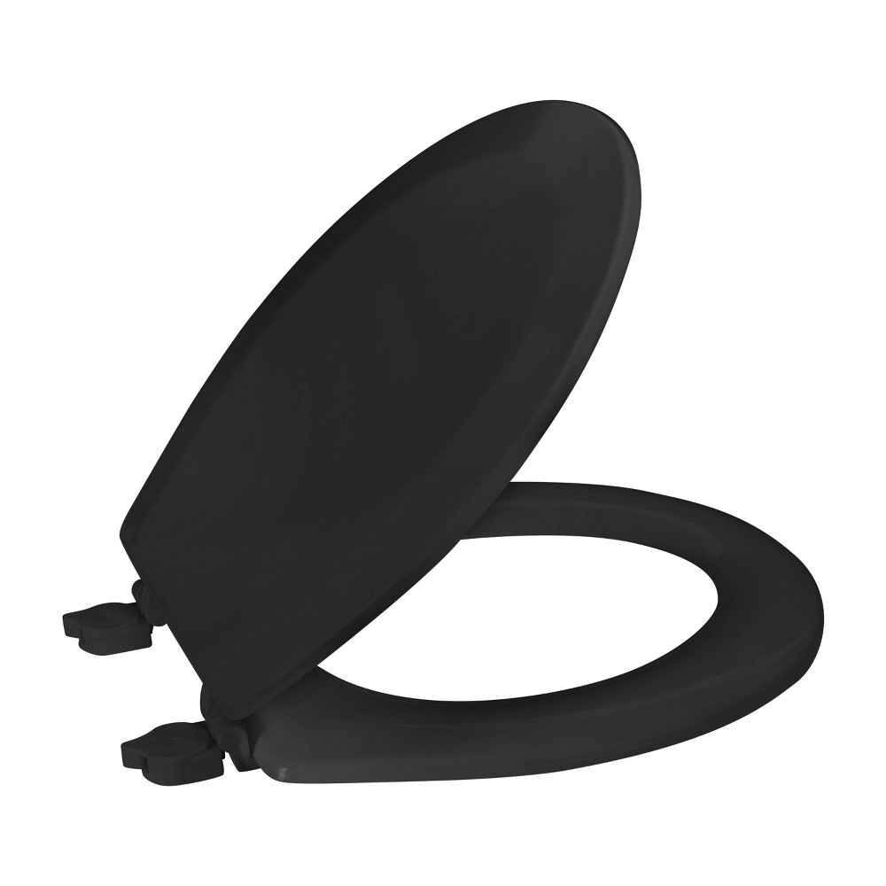 Photos - Toilet Seat 17"  Black - Bath Bliss