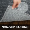 Modern Geometric Wave Area Rug Thick Non-Shedding Stain-Resistant Rug Carpet, 2'x8' Dark Gray - 4 of 4