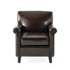 Mid-Century Modern Accent Chair, Upholstered Reading Chair With Rolled Arms, Square Back, Living Room Chair, Single Sofa - 4 of 4