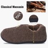 Mens Cozy Slippers Suede Fuzzy Plush Fleece Lined Slippes with Memory Foam On Indoor Outdoor House Shoes - 4 of 4
